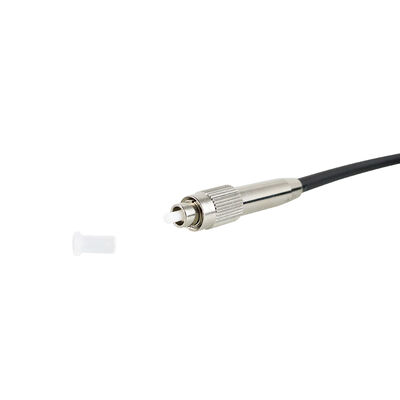 Multimode 4.8mm LSZH Black Stainless Steel armored Patch Cable with FC PC connector